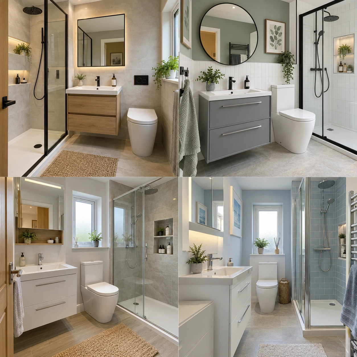 Bathroom with vanity drawers, a mirror and coordinated fittings